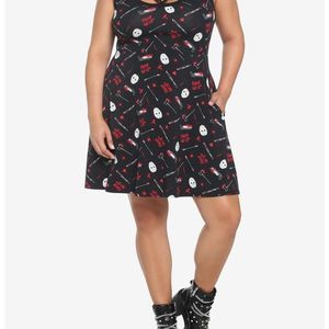 Friday The 13th Jason Bloody Weapons Strappy Dress Plus Size 2X Hot Topic NWT